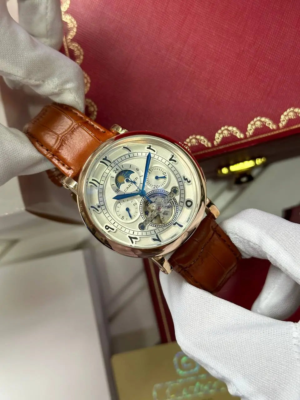 Luxury Cartier 43mm Smart Fit Watch – Featuring a sleek design and smart functionality, this 7AA collection watch offers both elegance and performance for modern men.