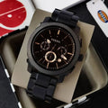 Fossil 45mm Chronograph with Black Dial – A stylish timepiece with a 45mm case, black dial, and chronograph functionality, designed for those who value both style and precision.
