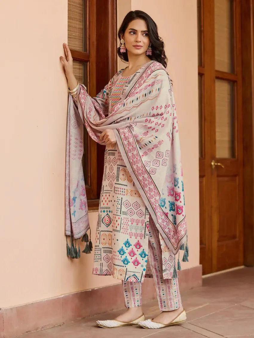 Introducing New Kurti Duptta And Bottom Set NextBuy
