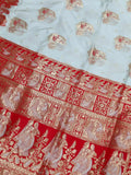 Banarasi Style Pure Kanjivaram Silk Jacquard Kanchipuram Pattu Saree With Un-Stiched Blouse NextBuy