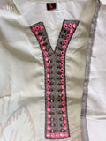 Women Floral Straight Mirror Worked Kurta Pants Set with Dupatta NextBuy