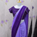 Beautiful Pure Georgette Saree with Print on All Side Attached Heavy Lace NextBuy