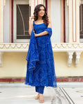 Anarkali - Digital Printed Organza Silk Anarkali Suit With Huge Flair NextBuy