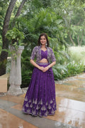 Pure Chinnon With Rich Embroidered Sequins Work (Full-Stitched) NextBuy