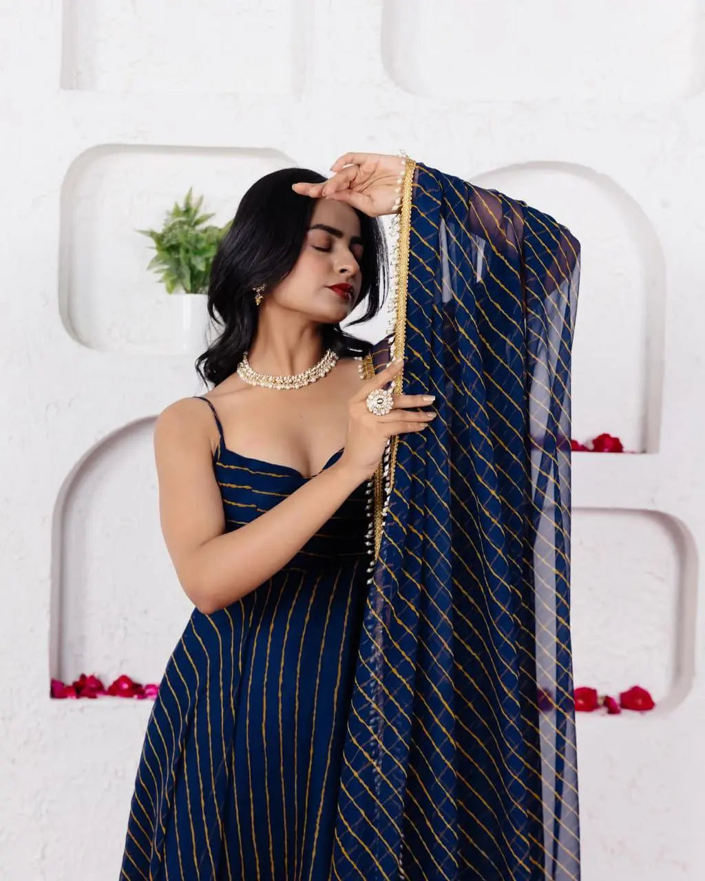 Digital printed Georgette Anarkali Suit With Huge Flair NextBuy