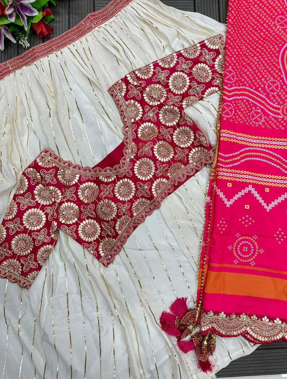 Embroidery Work Digital Print Lehenga Choli (Full Stitched) NextBuy