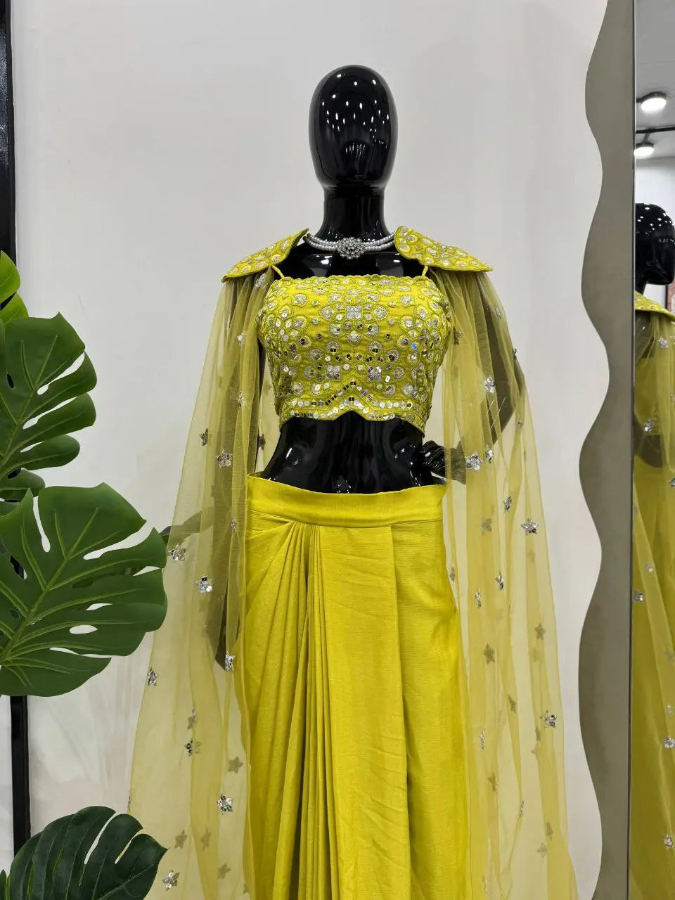 Ready to Wear Dhoti Style With Srug and Unstich Choli NextBuy