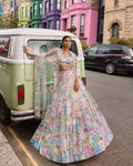 BRIDAL WEAR HEAVY FUAX GEORGETTE EMBROIDERED SEQUENCE WORK LEHENGAS CHOLI WITH DUPATTA NextBuy