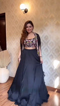 Ready to Wear Dhoti Style with Shrug & Unstitch Choli – Tabby Organza with Sequence Work NextBuy
