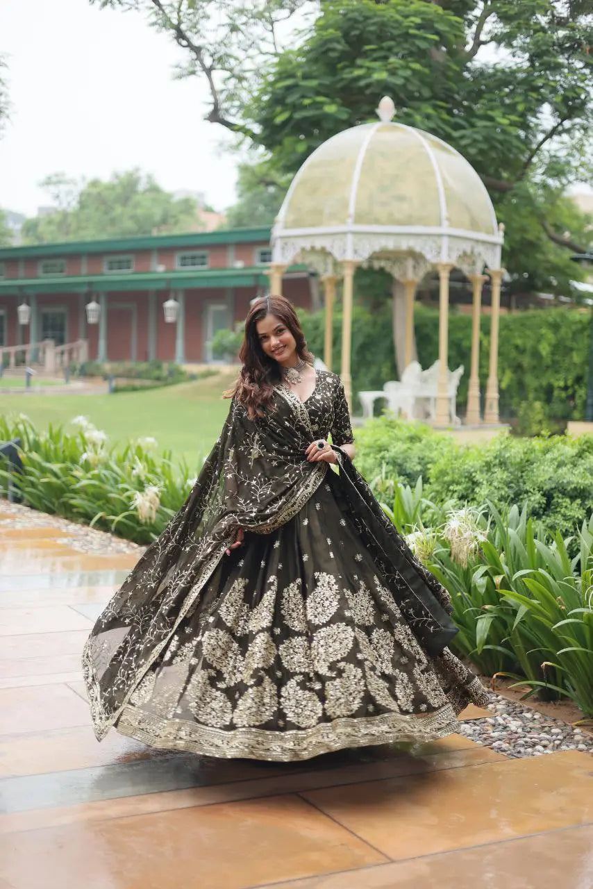 Exquisite Designer Rangoli Silk Lehenga Choli with Dupatta NextBuy