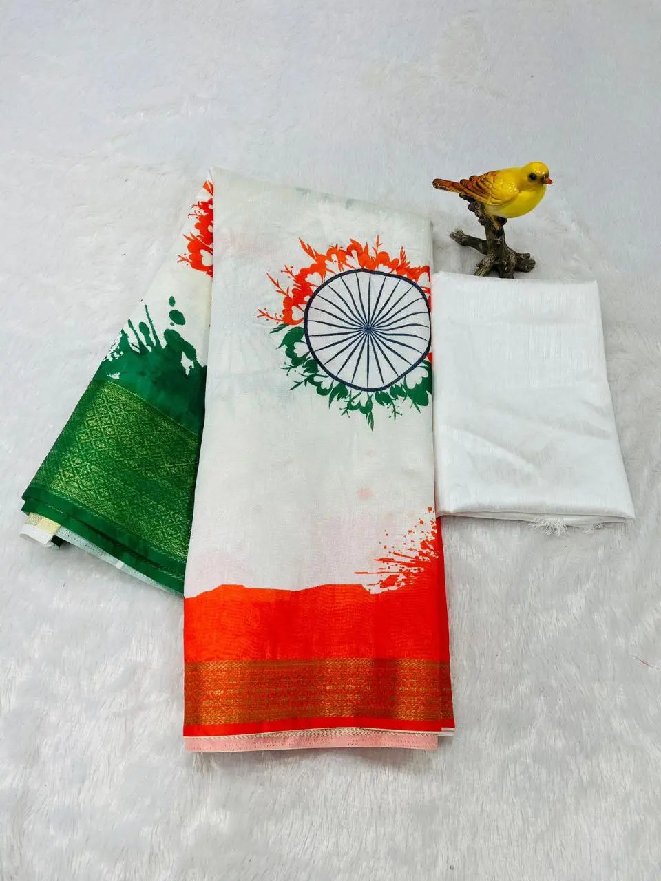 Triranga Printed Saree - Celebrate India's National Festival in Style NextBuy