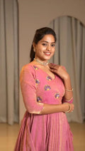 Introducing Our Super Hit Collection: Designer Hand Work Coat Style Tissue Silk Gown with Dupatta – A Beautiful Blend of Elegance and Charm for Weddings and Festivals NextBuy