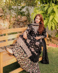 Party Wear Eid Sharara Set with Intricate Sequence Embroidery