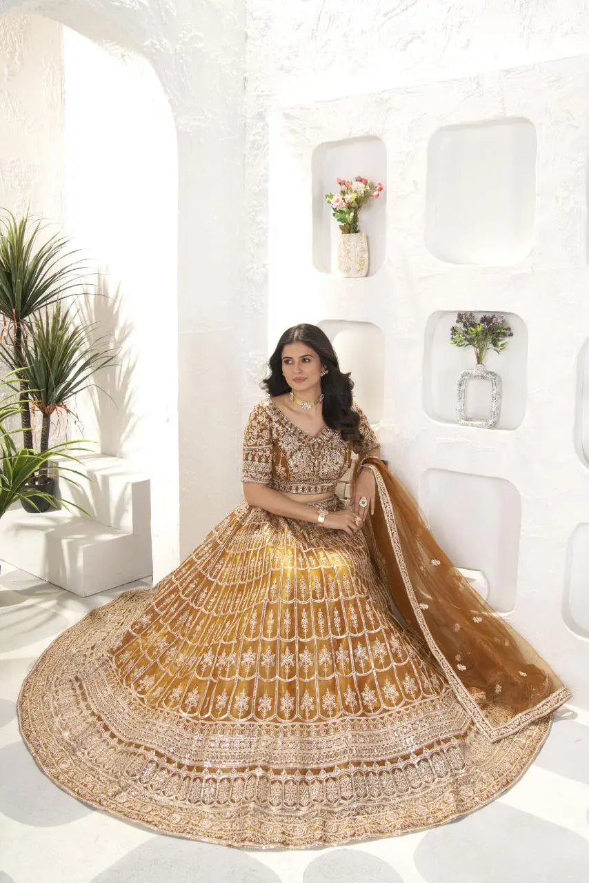 Fashion Lehenga Set with Choli, Dupatta, and Intricate Embroidery