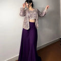 Modern Ready Made Plazzo Set with Designer Aari Embroidery Blouse