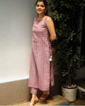 Stylish Sleeveless Kurti Pant Set – Trendy cotton outfit with digital prints for a modern ethnic look.