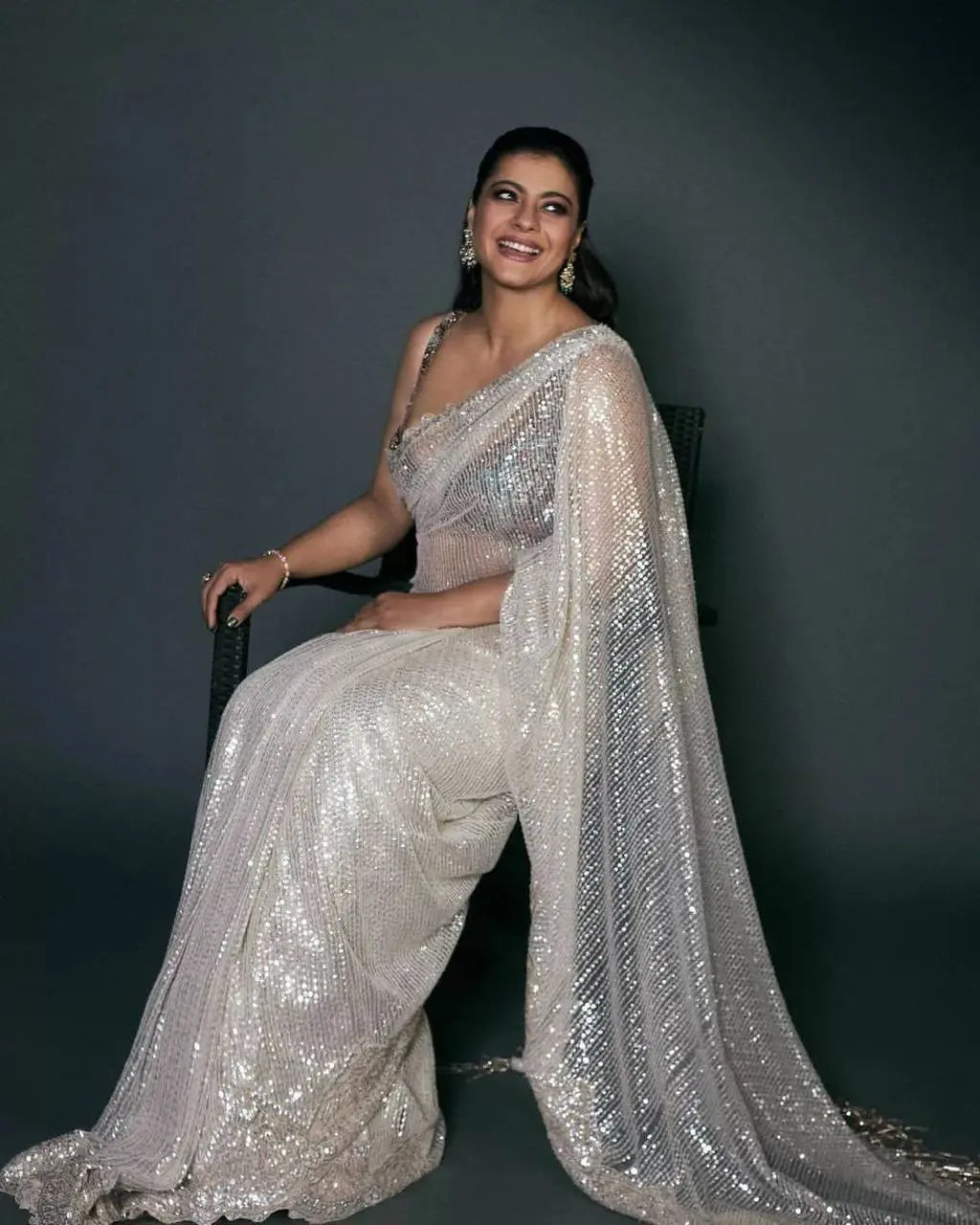 Heavy Quality Mono net fabric with beautiful 5mm sequence Saree &amp; Multy Embroidery work &amp; Cutwork Border in Saree - NextBuy