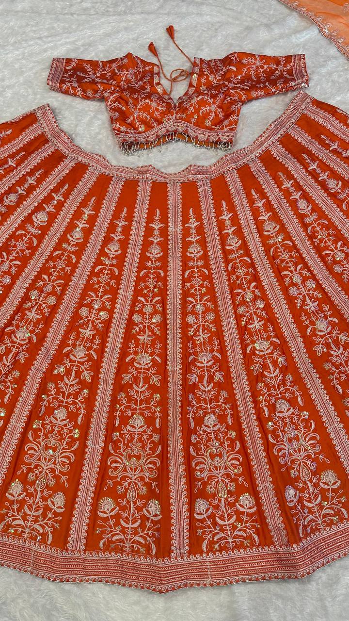 The Traditional Elegance And Modern Style The Vibrant Color Lehenga NextBuy
