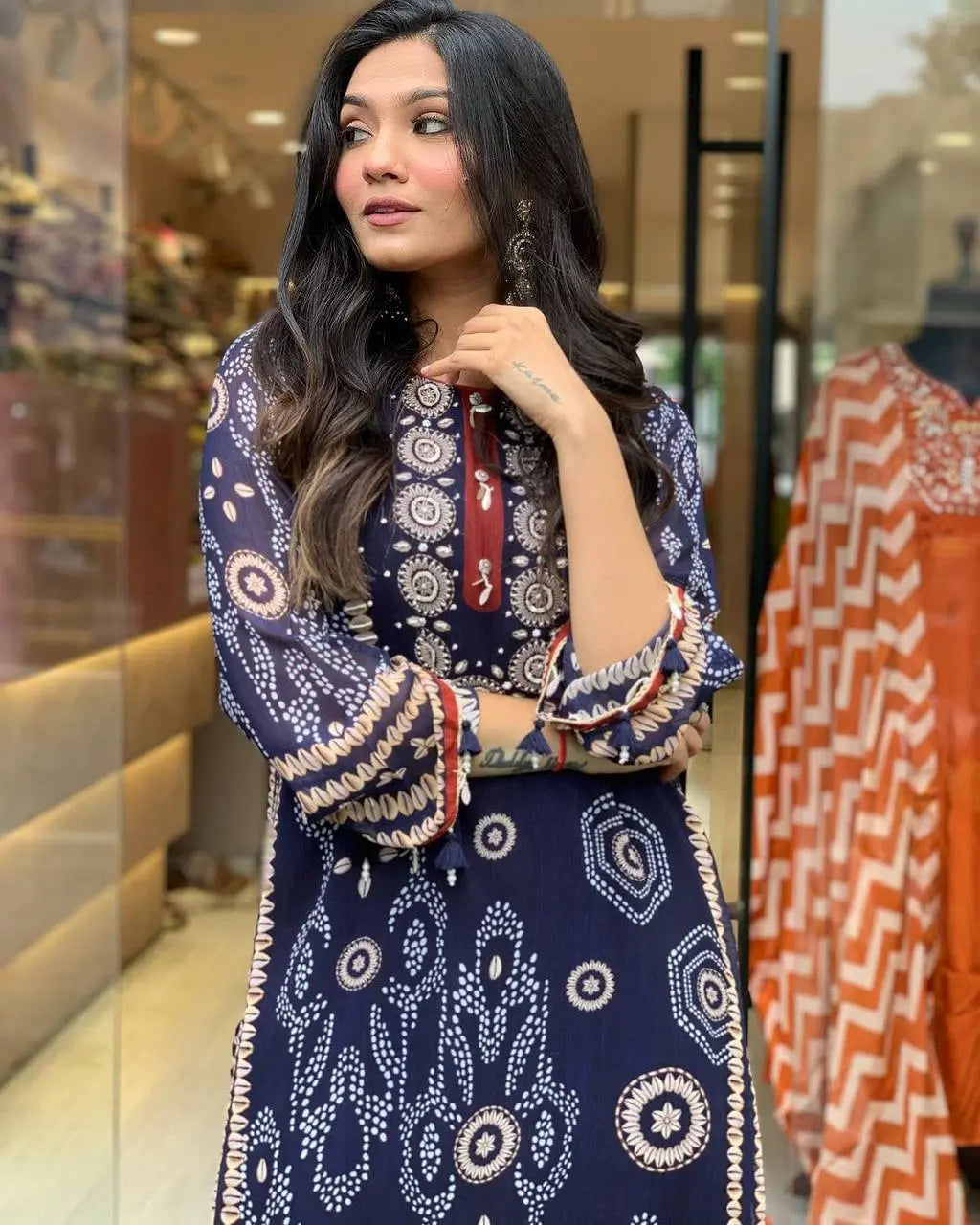 Blue Printed Suit Set NextBuy