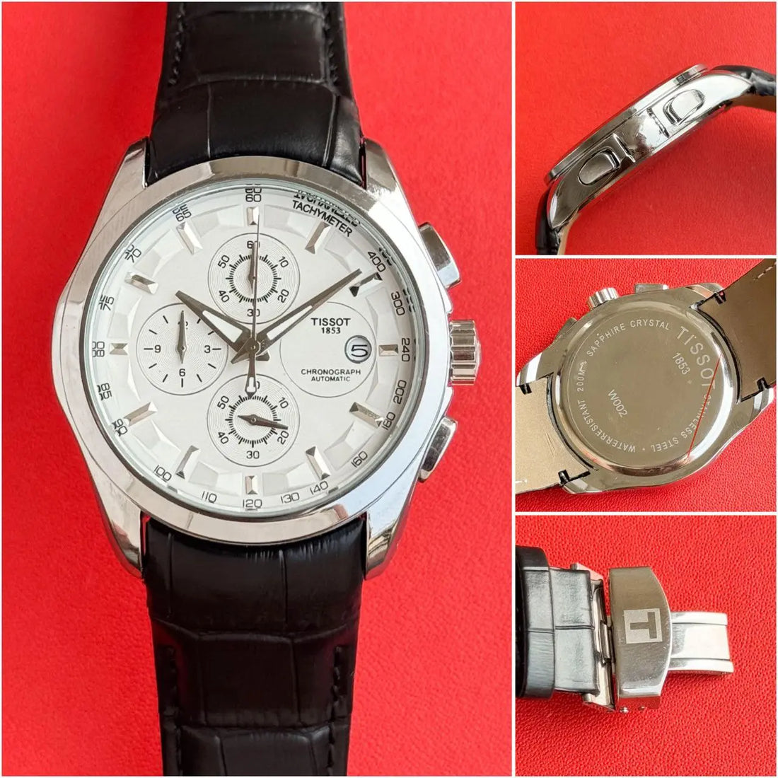Tissot Couturier 1853 Brown & Silver Leather Watch for Him | Original Quality & Chronograph NextBuy