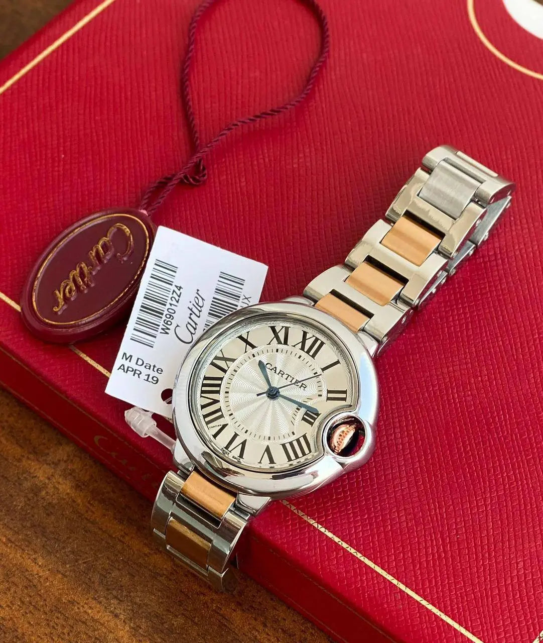 Cartier W69012Z4 Ballon Bleu Women's Watch – A stunning 33mm watch with a two-tone stainless steel finish, perfect for elegance and style, from the 7AAA Premium Collection.