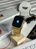 Series 9 Smartwatch with BT Calling – The Golden Edition Series 9 combines sleek design with a Full HD Retina screen, Bluetooth calling, and two straps for a personalized fit.
