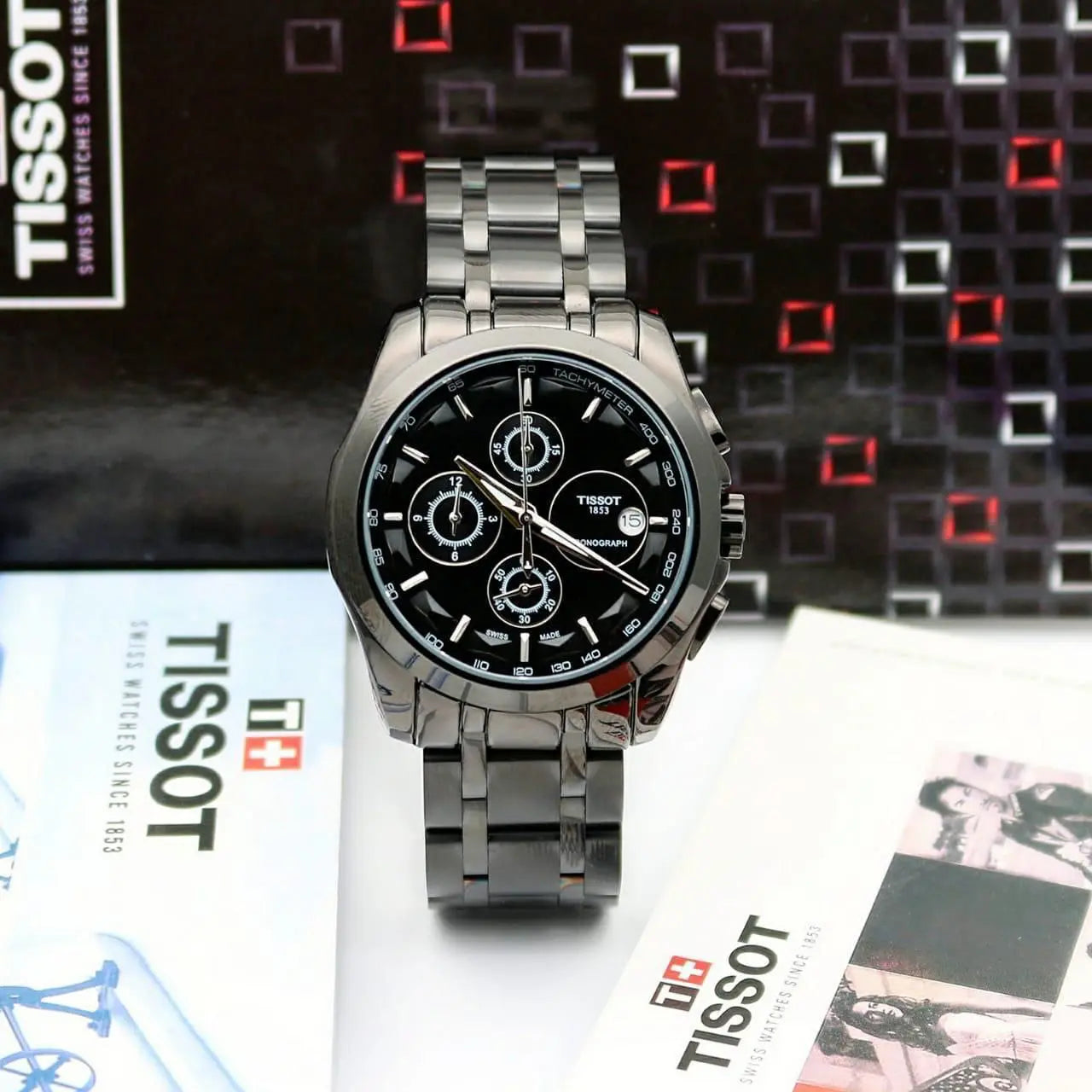 Tissot 1853 Men's Quartz Chronograph – A stylish men's watch with a classic round dial, precise quartz movement, and chronograph features for the modern gentleman.