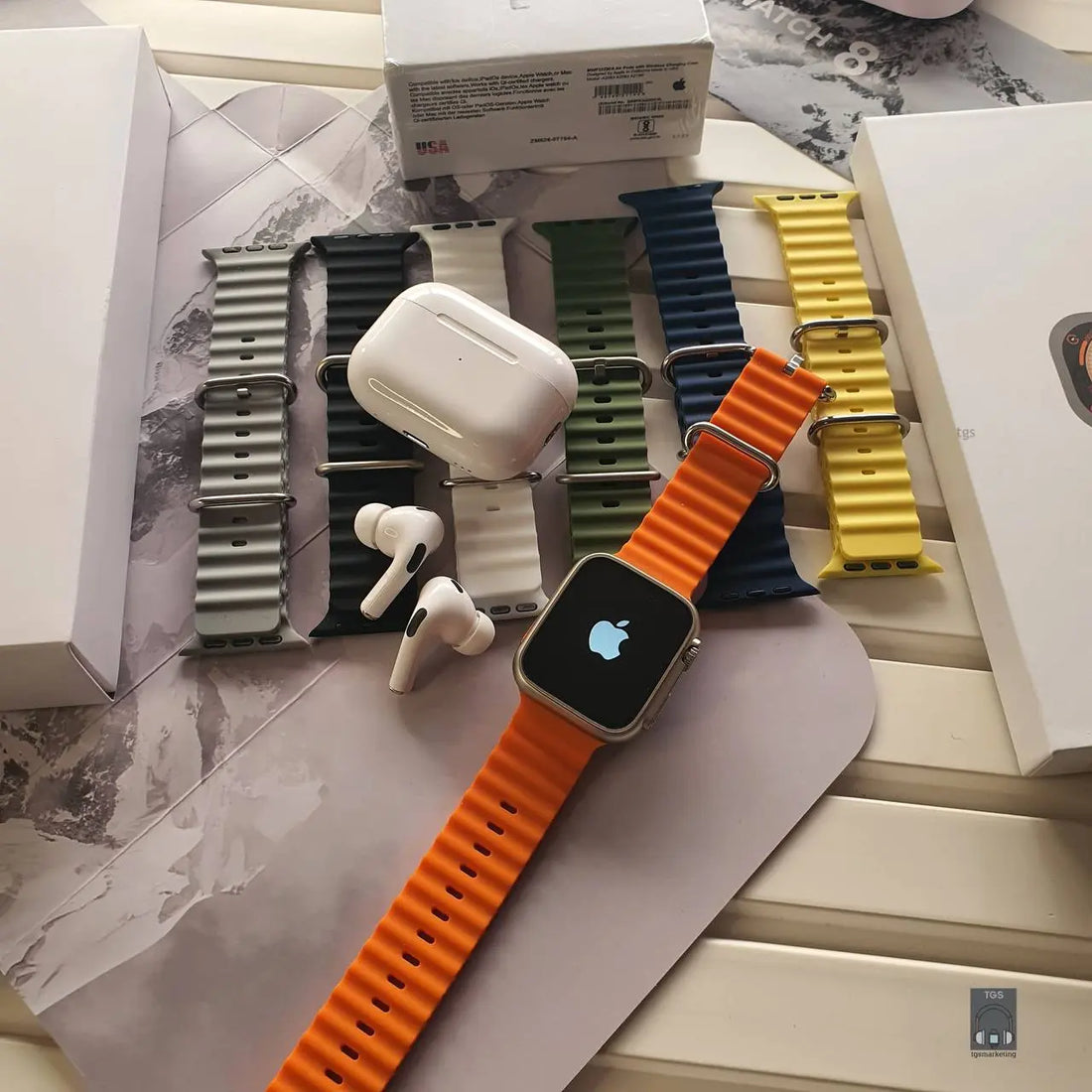 Watch Ultra 45mm & AirPods Pro2 Combo – A premium bundle featuring the Watch Ultra 45mm with advanced features and the AirPods Pro2 Generation for seamless audio and connectivity.