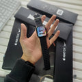 Smartwatch with Premium Ocean Strap – The Series 8 smartwatch blends style and functionality with an Apple logo, fitness tracking, and a comfortable ocean strap.