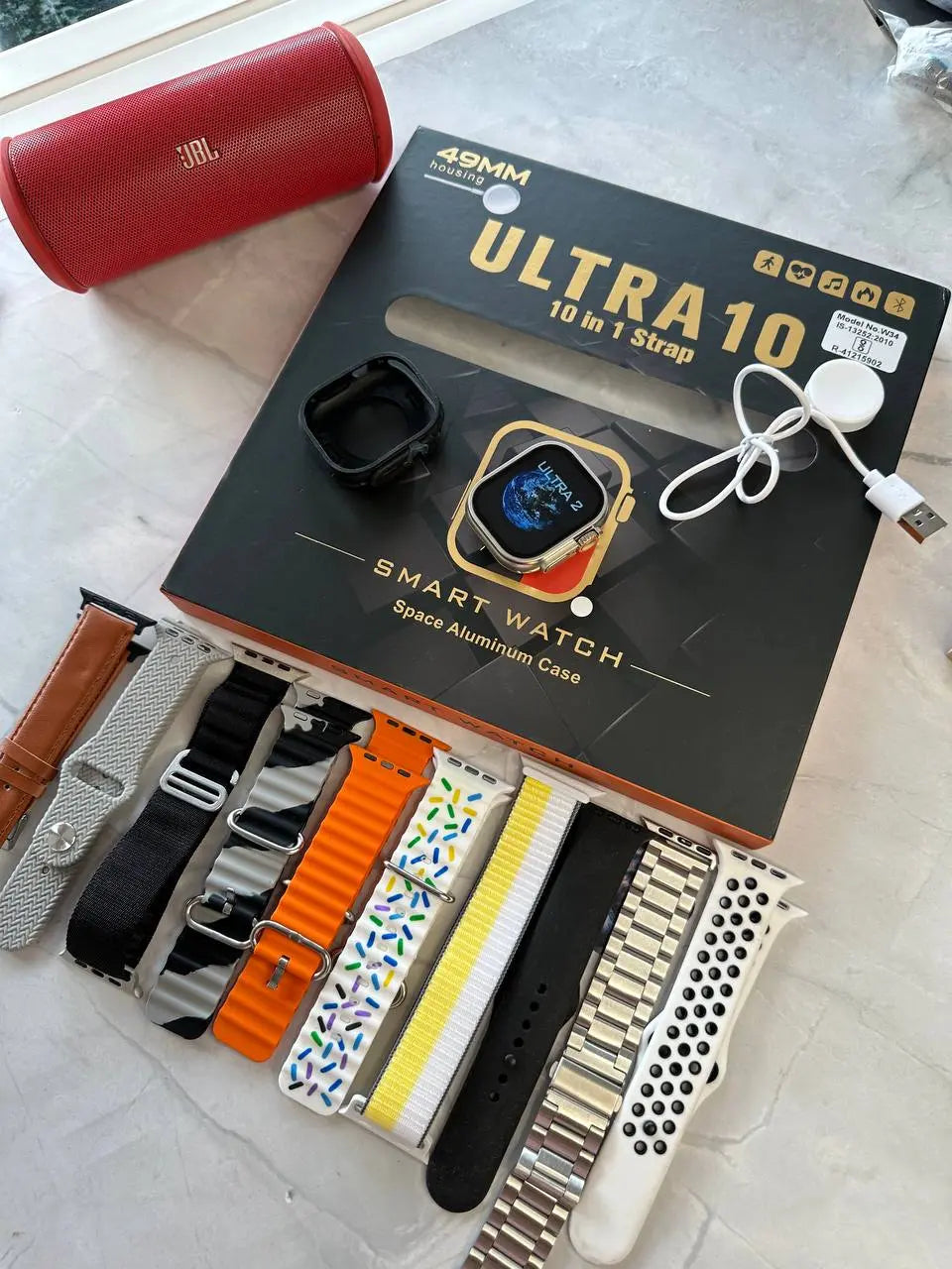 Smart & Stylish Ultra2 Watch – A feature-packed smartwatch with fitness tracking, an immersive HD screen, and 10 interchangeable straps for maximum flexibility.