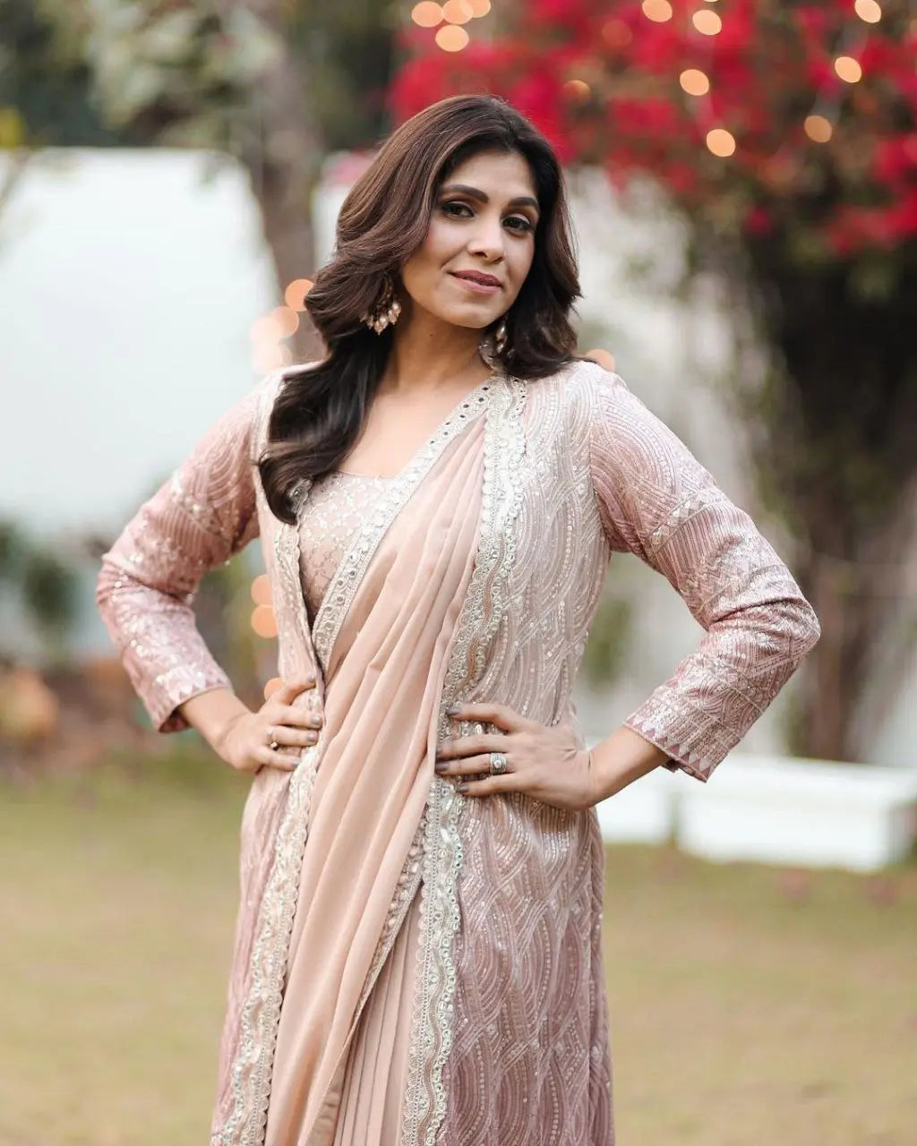 DESIGNER WEAR SAREE WITH HEAVY SEQUENCE WORK KOTI AND WORK BLOUSE LAUNCHED NextBuy