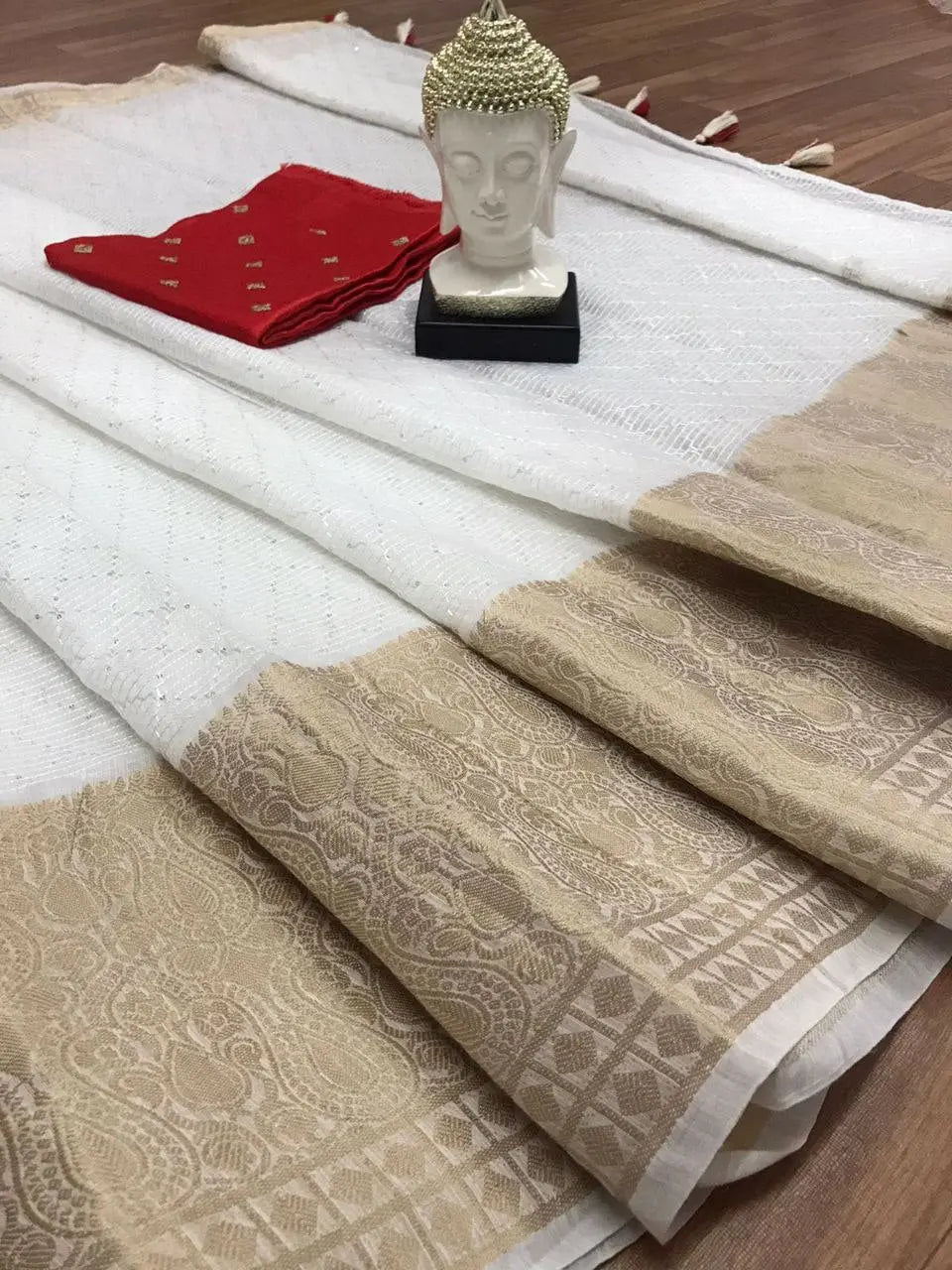 Blouse Sartin Banglore Silk Saree With Sequnce Zari Embroidery Butti NextBuy