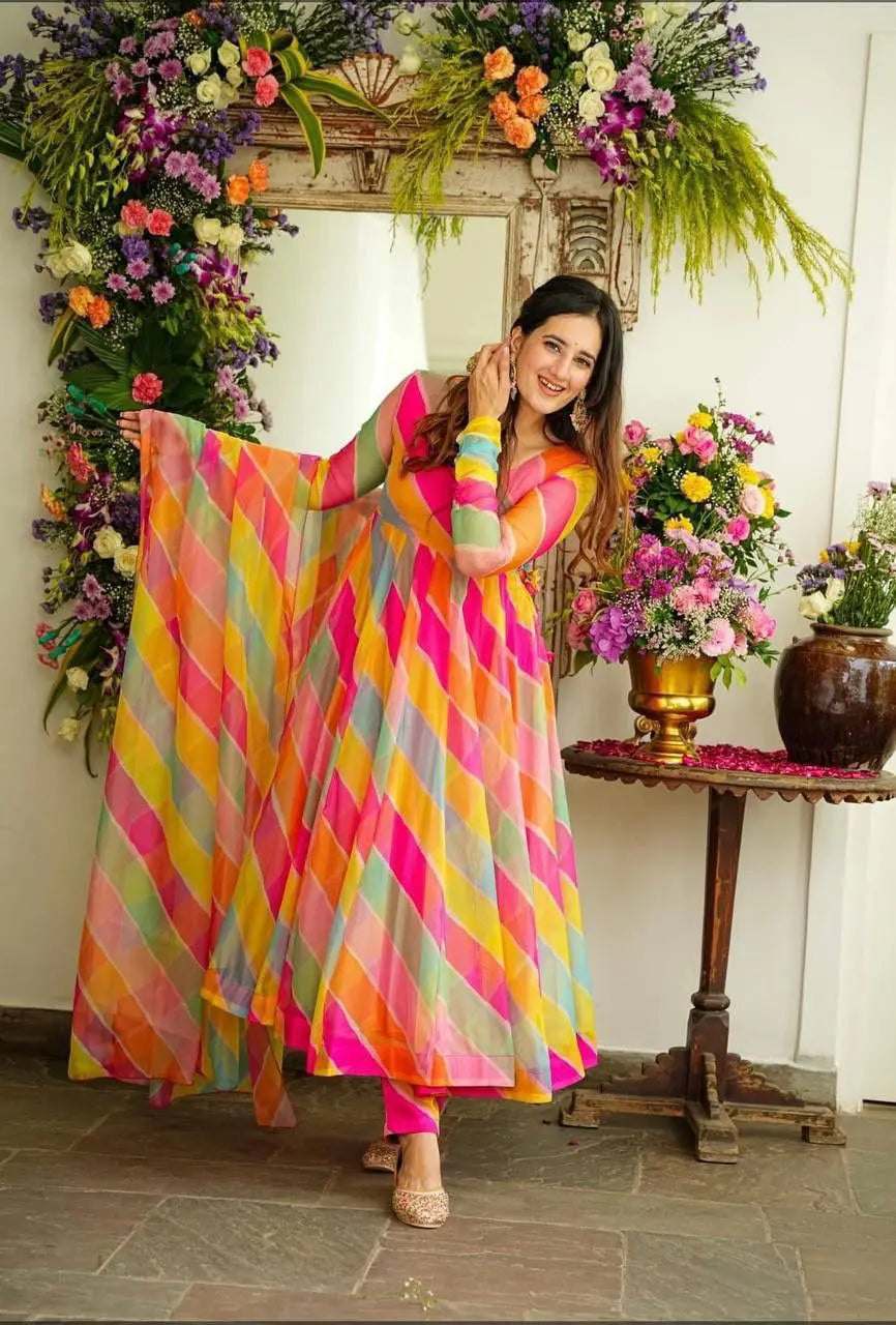 Gown - Pent Dupatta Set Fully Stitched Ready To Wear NextBuy