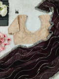Pure Blooming Silk Georgette Saree With Sequence Design NextBuy