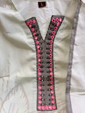 Women Floral Straight Mirror Worked Kurta Pants Set with Dupatta NextBuy