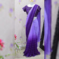 Beautiful Pure Georgette Saree with Print on All Side Attached Heavy Lace NextBuy