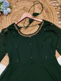 Solid fox Georgette Maxi Dress With Dupatta Pair NextBuy