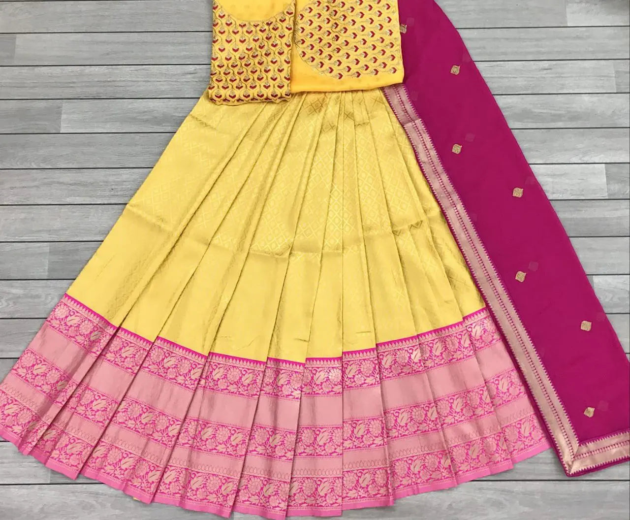 Kanjiveram Silk zari Half Saree Now In Trend NextBuy