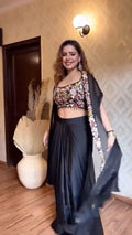 Ready to Wear Dhoti Style with Shrug & Unstitch Choli – Tabby Organza with Sequence Work NextBuy