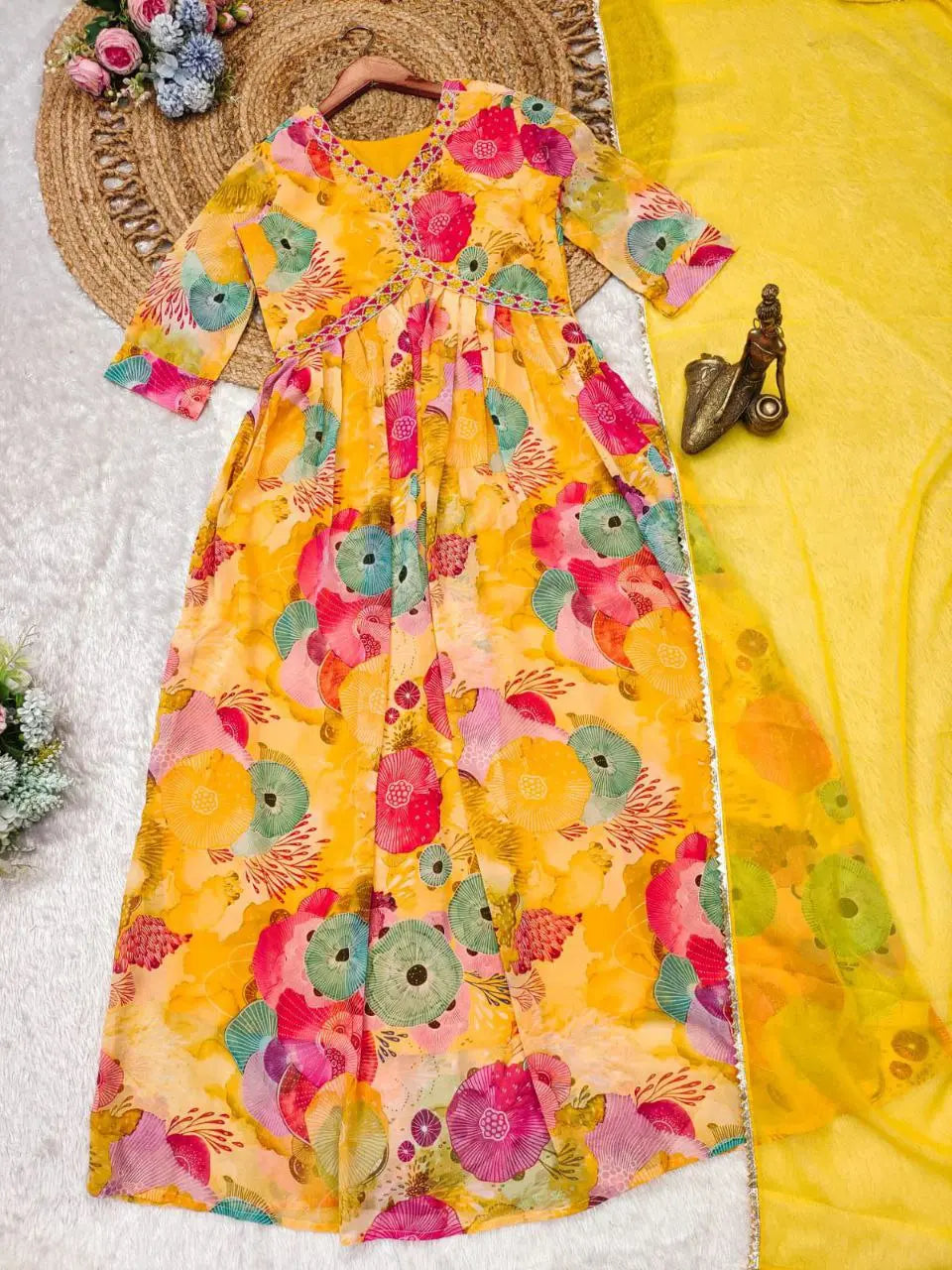 Alia Cut Georgette Kurtis with Sequence Embroidery & Dupatta – Elegant Anarkali Gown for Festivals & Gatherings NextBuy