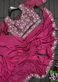 Super Trending Embroidery Cording Work Ready-to-Wear Saree with Embroidery Blouse NextBuy