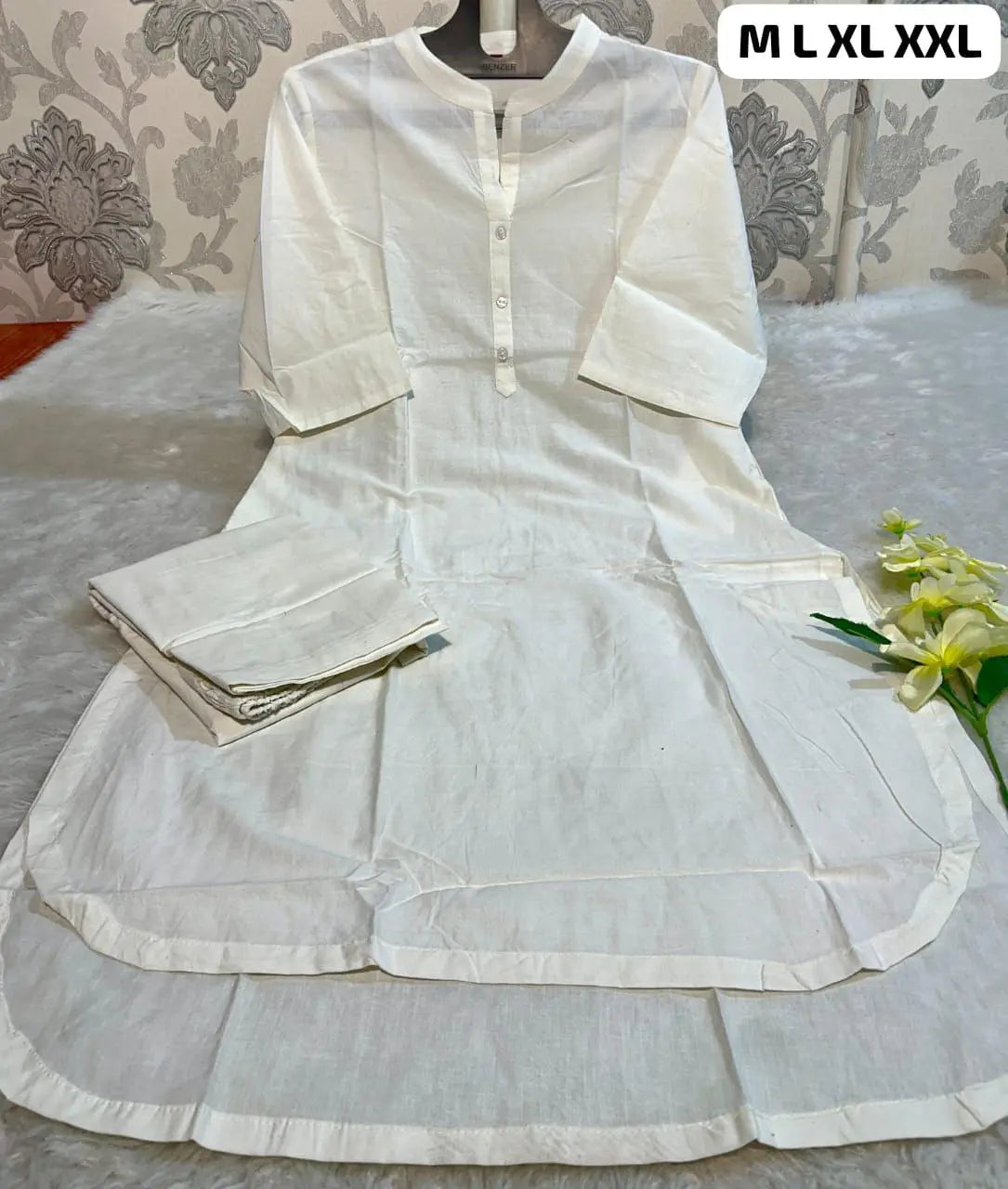 WearItLoveItShareIt - Cotton A-Line Kurti with Pant NextBuy