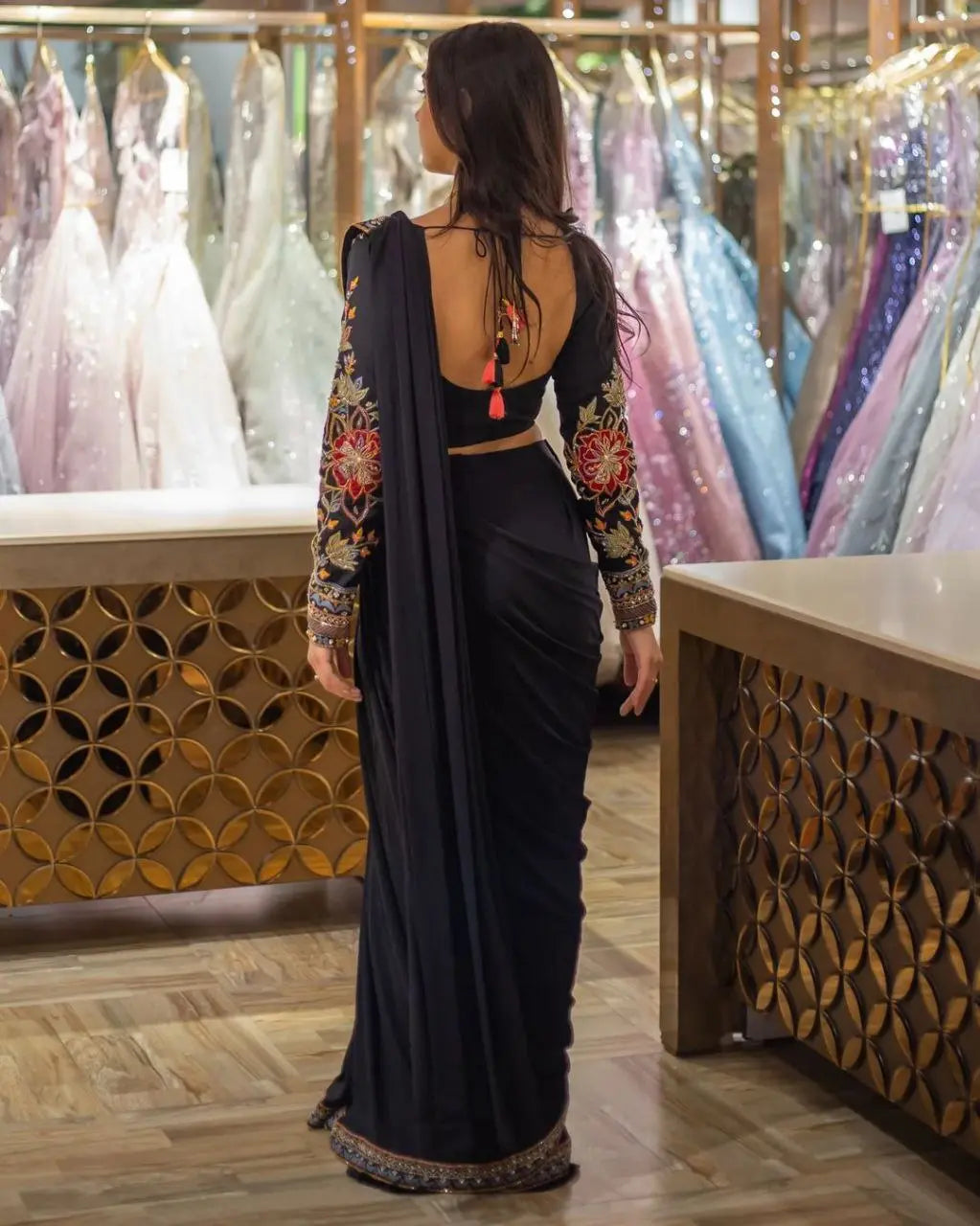 Heavy Georgette Embroidered Sequins Work Sari with Blouse – A Perfect Blend of Elegance and Style NextBuy