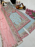 New Designer Sharara Suit with Fox Georgette Fabric and Sequence Work