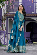 Luxury Heavy Embroidery Sequence Work Gown for Special Occasions