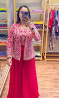 Designer Shrug with Ready Made Plazzo & Blouse Set