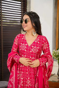 Trendy Pink Suit with Dupatta – Perfect blend of tradition and modern style with a muslin finish.