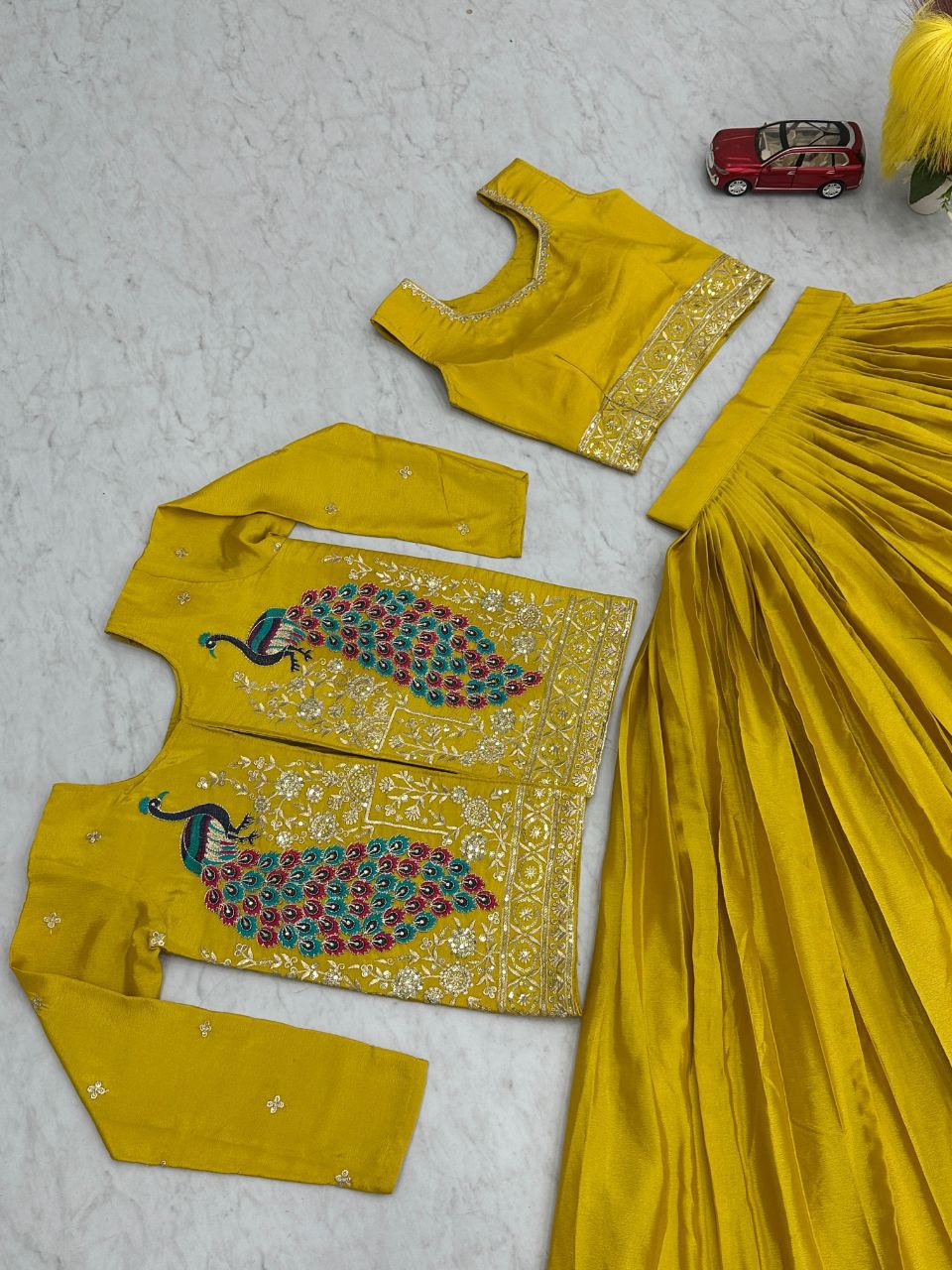Festival Special Crop Top with Jacket & Lehenga – Designer Ethnic Wear NextBuy
