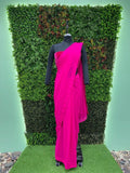 GEORGETTE SAREE WITH VISCOS VELVET BLOUSE - NextBuy
