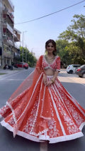 The Traditional Elegance And Modern Style The Vibrant Color Lehenga NextBuy